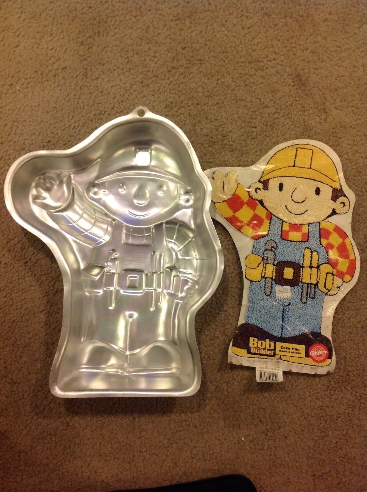 Bob the Builder Wilton Aluminum Cake Pan 2105-5025 Molded Shape 2002 - $10.39