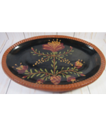 Studio Art Pottery Oval Decorative Platter Hand Painted Glossy Glaze 11x... - £32.47 GBP