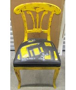 New Vanessa Iacono Signed Abstract Eye Functional Art Painted Accent Chair  - $1,017.36 CAD