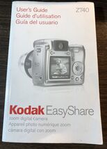 Kodak Z740 Digital Camera Manual/User&#39;s Guide - $11.47 CAD