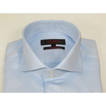 Men's Axxess Turkey Shirt 100% Egyptian Cotton High Collar 224-02 Blue Pique image 7