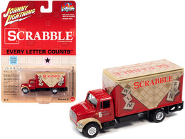 1999 International Cargo Truck Red w Graphics Scrabble Pop Culture 2022 Release - $20.44