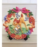 Disney Bambi Deer Embossed Ceramic Plate Set. Sweet Flowers Theme. Very ... - $122.23 CAD