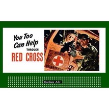 Ho 1 1/2&quot; X 3&quot; Billboard Sign Glossy Insert Red Cross - $4.99