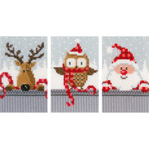 Vervaco Counted Cross Stitch Kit 4.25&quot;X6&quot; 3/Pkg-Ch - £21.06 GBP