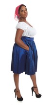 Dressy Blue Full Flare Skirt w Pockets, Elastic Waist -Sz S to 3X -Hey V... - $22.40