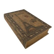 Paris Eiffel Tower Carte Postale Faux Book Storage Keepsake Box 11in - $5.88