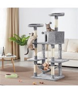 59 Inches Cat Tree Bed Cat Condo Activity Tree W/ Scratching Post For Ad... - £90.57 GBP