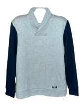 Armani Exchange Gray Cotton Men&#39;s shawl collar Flannel Pullover Sweater ... - £72.54 GBP