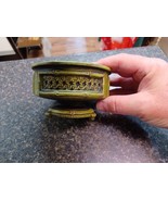 Vtg Footed Napcoware Golden Bamboo Woven Ceramic Pedestal Vase Planter 5... - $27.15 CAD