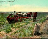 Vtg Postcard 1920 A Potato Digger In Operation - Portland Post Card Co - £3.05 GBP