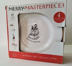 Historical Landmarks Merry Masterpieces Dessert Appetizer Plates Christmas Theme - £21.79 GBP