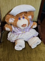 Xavier Roberts 1985 Furskins Bear Lila 14&quot; Teddy Bear Plush Cabbage Patch Kid - £21.40 GBP