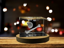 LED Base included | Bone Marrow Art | 3D Engraved Crystal Keepsake | Gif... - $484.45 MXN+