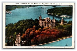Boldt Castle Aerial View Alexandria Bay Thousand Islands NY UNP WB Postcard P27 - £2.68 GBP
