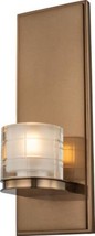 Wall Sconce KALCO LIBRARY Transitional 1-Light Brass 3000K Bulb Glass Shade - £621.25 GBP