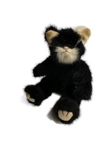 Vintage TY 9” Posable Legs Head Tuxedo Cat Kitten Plush 1993 Stuffed Animal - $12.86