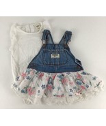 Osh Kosh Baby 3-6 Mo Overalls Dress Skirt with Shirt 2pc Set Summer Deni... - $45.86 CAD