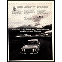 1971 Toyota Corona Vintage Print Ad Yucca Valley Dirt Road Wall Art Photo - $10.97