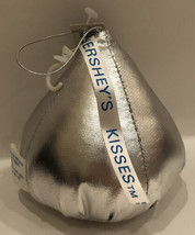 NEW Hersheys 1997 Chocolate Kiss metallic silver ornament Plush Stuffed Original - £10.06 GBP