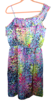 Women&#39;s Size 14, Cato Ruffled Confetti Print Dress, Pockets, Lined, Sleeveless - £17.29 GBP