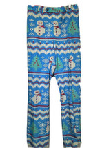 Shinesty Mens Blue White Snowman Christmas Tree Printed Dress Pants Size 42 - $34.63