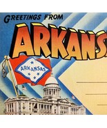 Greetings From Arkansas Souvenir Folio Colortone 9 Prints Topographic PC... - $473.02 MXN