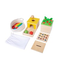 Montessori Box Toys Toddler Play Kit Coin Box, Carrot Harvest Game And M... - $73.99
