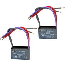 2-Pack Capacitor for Harbor Breeze Ceiling Fan 2.5uf+3.5uf+4uf 5-Wire CBB61 - £18.03 GBP