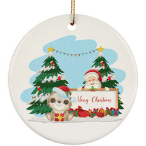 Merry Christmas Cute Unicorn And Santa Ornament Xmas Gift Decor For Animal Lover - £11.78 GBP