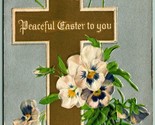 Pansies Floreale Croce Peaceful Pasqua A You Laminate Goffrato 1911 DB C... - $4.04