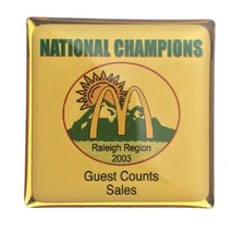 McDonald&#39;s Pin National Champions Raleigh Region NC 2003 Guest Counts Sales - $12.49