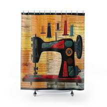 Sewing Themed Quilt Art, Thread Spools, Textile Crafters Design - Shower Curtain - $60.02