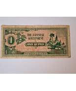 1942 Japanese Government One Rupee Banknote Burma # 4 - $4.94