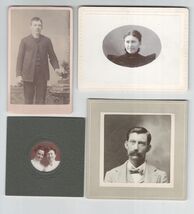 Lot of 4 Antique Photos from 1800's  Early Portraits - $39.99
