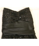 XX1 SHINY SATIN BLACK STRAPLESS SEQUENCE CLASSY COCKTAIL WOMENS WEDDING ... - €14,50 EUR