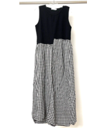 Misslook Women&#39;s Small Maxi T-Shirt Dress Black White Checked - £18.65 GBP