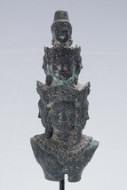 Bodhisattva - Antique Baphuon Style Mounted Bronze Hevajra Statue - 34cm/14&quot; - $481.44