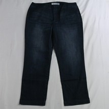 Chico&#39;s 1 / 8 Slim Cropped Dark Rinse Stretch Denim Womens Jeans - £11.84 GBP