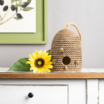 Hanging Bee Hive Bird House with Rope Accent 8.5&quot;H - $51.66