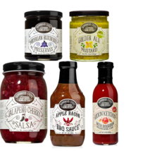 Brownwood Farms BBQ Sauce, Kickin&#39; Ketchup, Ale Mustard, Cherry Salsa &amp; Preserve - £38.88 GBP