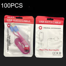 100PCS XC-0014 USB Data Cable Packaging Bags Pearl Light Ziplock Bag, Size: 10.5 - £3.15 GBP
