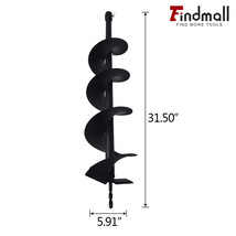 4" Earth Auger Drill Bits for Gas Powered Post Fence Hole Digger Cast Steel - £34.84 GBP