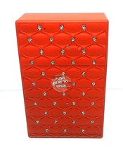Fujima Red Royal Jewel Design King Size Auto Open Button Cigarette Case - $8.90
