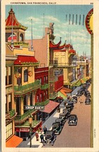 San Francisco California(CA) Chinatown Linen Posted 1938 Vintage Postcard - £5.99 GBP