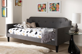 Marisse Gray Fabric Upholstered Twin Size Sofa Daybed - $10,723.66 MXN