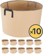 Ipower 20 Gallon 10 Packs Aeration Plant Pots Grow Bags With Handles - £70.78 GBP