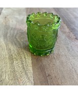 Kanawha Glass American Eagle &amp; Stars Green Patrotic Toothpick Holder 2.4... - $267.48 MXN