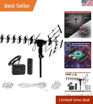 HD Outdoor TV Antenna - 200 Miles Range &amp; 360° Rotation with Installatio... - $107.99