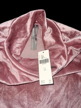 Anthropologie Women’s Velvet Mock Neck Top XS Rose Tyrie NWT $68 Short Sleeve image 3